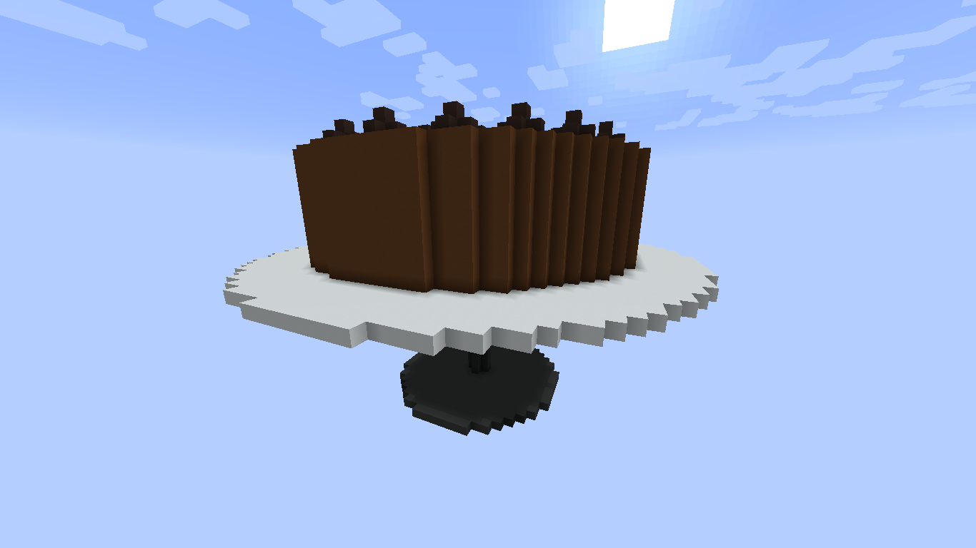 蛋糕的全貌，下面是裝飾蛋糕用的托盤